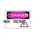 download Danger High Voltage Alt 2 clipart image with 315 hue color