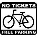 download Bike No Tickets Free Parking clipart image with 0 hue color