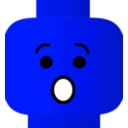 download Lego Smiley Shocked clipart image with 180 hue color