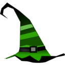 download Witch Hat clipart image with 180 hue color
