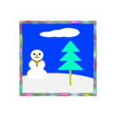 download Winter Scene clipart image with 45 hue color