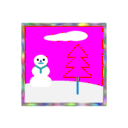 download Winter Scene clipart image with 180 hue color