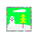 download Winter Scene clipart image with 315 hue color
