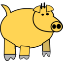 download Cartoon Pig clipart image with 45 hue color
