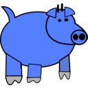 download Cartoon Pig clipart image with 225 hue color