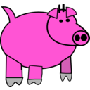 download Cartoon Pig clipart image with 315 hue color