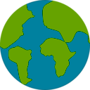 download Earth With Continents Separated clipart image with 315 hue color