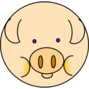 download Pig clipart image with 90 hue color