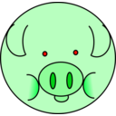 download Pig clipart image with 180 hue color