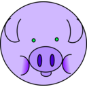 download Pig clipart image with 315 hue color