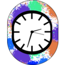 download Wall Clock Icon clipart image with 180 hue color