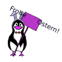 download Easter Tux clipart image with 270 hue color