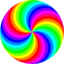 download 36 Circle Swirl 12 Color clipart image with 90 hue color