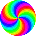 download 36 Circle Swirl 12 Color clipart image with 135 hue color