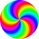 download 36 Circle Swirl 12 Color clipart image with 225 hue color