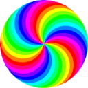 download 36 Circle Swirl 12 Color clipart image with 270 hue color