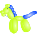 download Balloon Horse clipart image with 225 hue color
