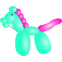 download Balloon Horse clipart image with 315 hue color