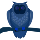 download Owl clipart image with 180 hue color