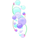 download Bubbles And Worms clipart image with 315 hue color