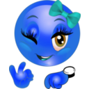 download Intime Girl Smiley Emoticon clipart image with 180 hue color