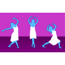 download Girl Dance clipart image with 180 hue color
