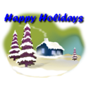 download Happy Holidays clipart image with 180 hue color