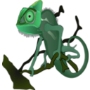 download Green Chameleon clipart image with 45 hue color