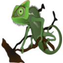 download Green Chameleon clipart image with 0 hue color