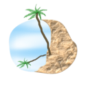 download Palm Beach clipart image with 0 hue color