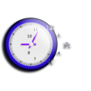 download Wall Clock clipart image with 225 hue color