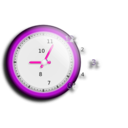 download Wall Clock clipart image with 270 hue color