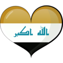 download Iraq Heart Flag clipart image with 45 hue color