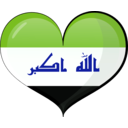 download Iraq Heart Flag clipart image with 90 hue color
