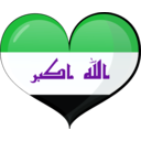 download Iraq Heart Flag clipart image with 135 hue color