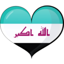 download Iraq Heart Flag clipart image with 180 hue color