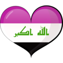 download Iraq Heart Flag clipart image with 315 hue color