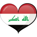 download Iraq Heart Flag clipart image with 0 hue color