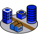 download City clipart image with 180 hue color