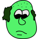 download Sad Bald Man clipart image with 90 hue color