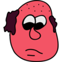 download Sad Bald Man clipart image with 315 hue color