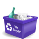 download Recycling Bin clipart image with 45 hue color