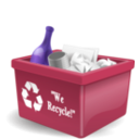 download Recycling Bin clipart image with 135 hue color