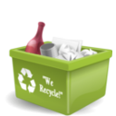 download Recycling Bin clipart image with 225 hue color