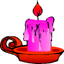 download Red Candle clipart image with 315 hue color