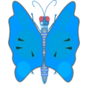 download Butterfly clipart image with 180 hue color