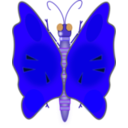 download Butterfly clipart image with 225 hue color