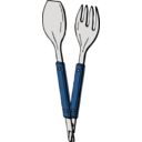 download Salad Tongs clipart image with 180 hue color