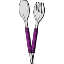 download Salad Tongs clipart image with 270 hue color