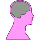 download Silhouette Of A Brain clipart image with 270 hue color